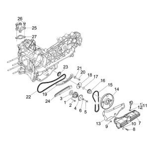 11. Vespa GTS 300 - Euro3 - 2012-2016 - ZAPM45202 - Oliepomp