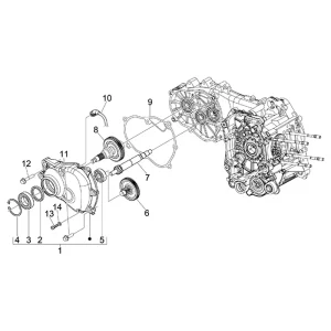 16. Vespa GTS 300 - Euro3 - 2012-2016 - ZAPM45202 - Transmissie